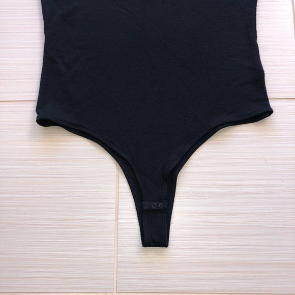 ATM Black micromodal one shoulder bodysuit Large - Picture 3 of 8